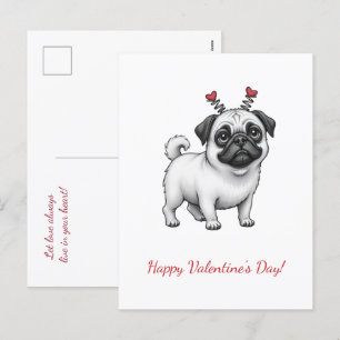 Frohen Valentinstag! Valentinskarte. Feiertagspostkarte