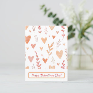 Frohen Valentinstag! Valentinskarte. Feiertagspostkarte