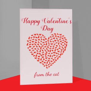 Frohen Valentinstag von der Hauskatze Karte