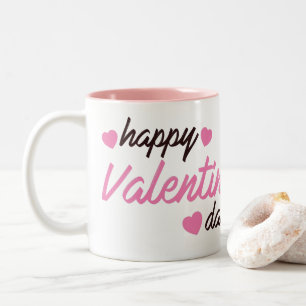Frohen Valentinstag Zweifarbige Tasse