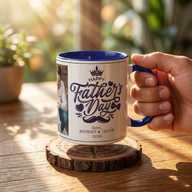 Frohen Vatertag | Daddy Foto Kaffe Tasse (Von Creator hochgeladen)