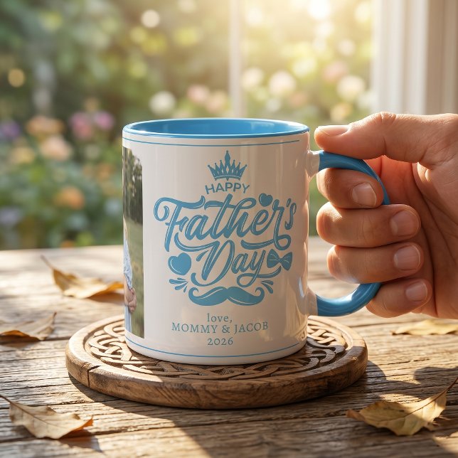 Frohen Vatertag | Daddy Foto Kaffe Tasse (Von Creator hochgeladen)