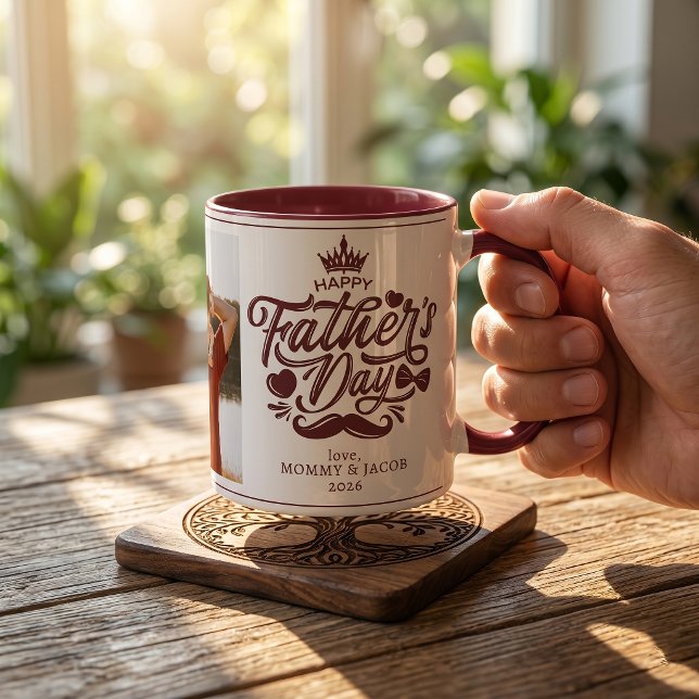 Frohen Vatertag | Daddy Foto Kaffeetasse (Von Creator hochgeladen)