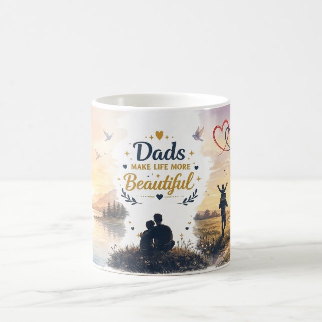 Frohen Vatertag Individuelle Kaffeetasse  (Mittel)