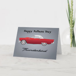 Frohen Vatertag Klassischer Thunderbird Wagen Karte