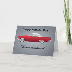 Frohen Vatertag Klassischer Thunderbird Wagen Karte