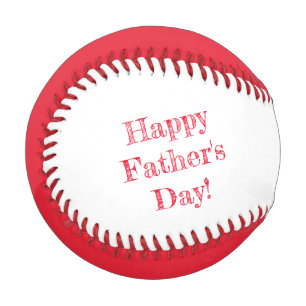 Frohen Vatertag roter Text Baseball