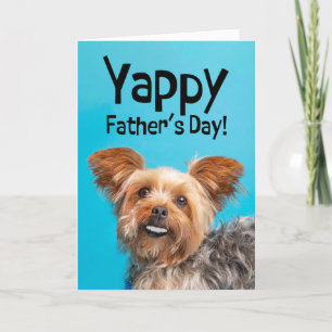 Frohen Vatertag von Pet Yorkie Hund Humor Feiertagskarte