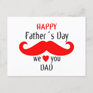 Frohen Vatertag wir lieben dich Papa Postkarte