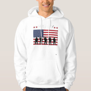 Frohen Veteranentag Flagge Silhouette Vektor Desig Hoodie