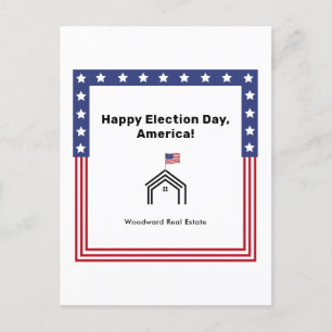 Frohen Wahltag, Amerika!   Makler-Gruß Postkarte