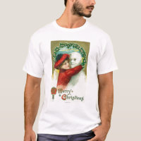 Frohen Weihnachten, die Schneemann-Szene umarmen