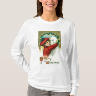 Frohen Weihnachten, die Schneemann-Szene umarmen T-Shirt
