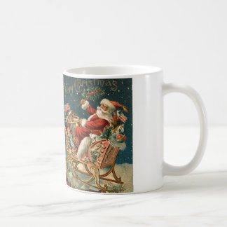 Frohen Weihnachten Vintage Sankt Kaffeetasse