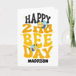 Frohen zweiten Bienentag Geburtstag Honigbiene Karte