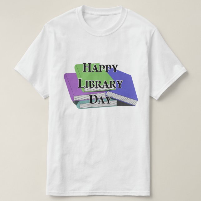 Froher Bibliothekstag  T-Shirt (Design vorne)