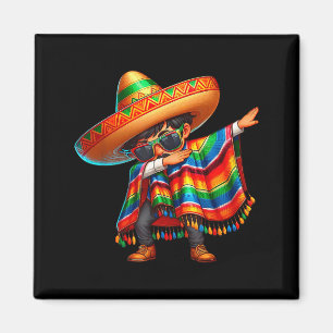 Froher Cinco de Mayo Dabbing Junge Mann mexikanisc Magnet