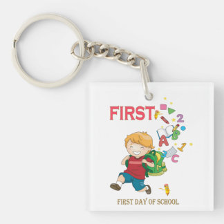 Froher erster Schultag Zurück zur Schule Baby Schlüsselanhänger