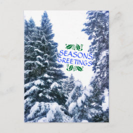 FROHER FESTTAGE TREES POSTCARD POSTKARTE