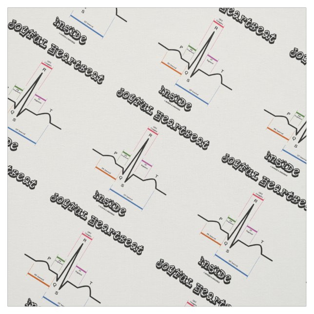 Froher Herzschlag innerhalb ECG EKG Stoff (Muster)
