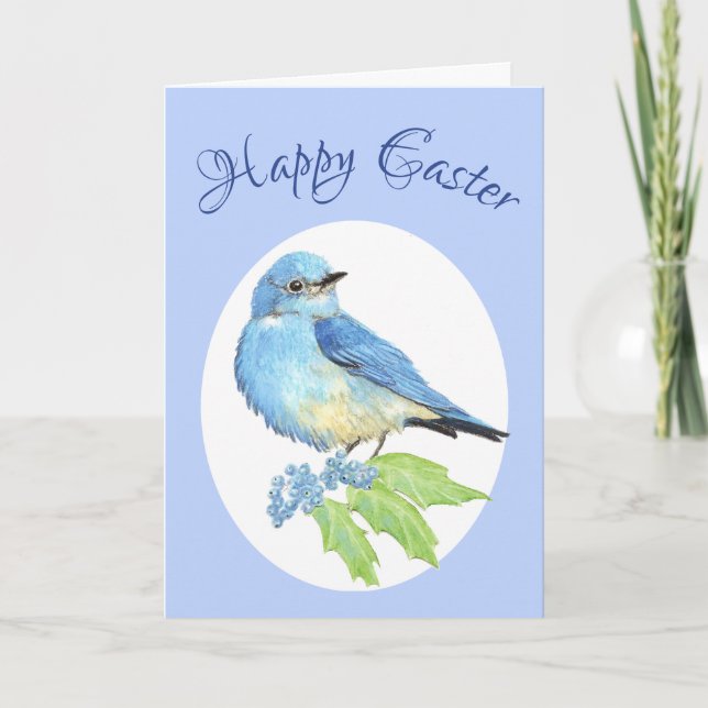 Froher Osterwasserbird, Mountain Bluebird Feiertagskarte (Vorderseite)