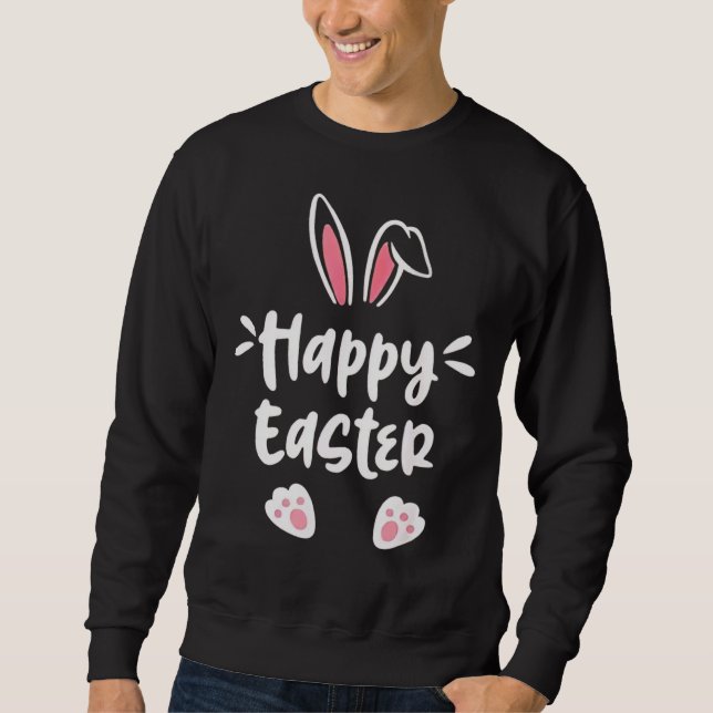 Froher Osthase Frühling Ostern Ei Ostern Sweatshirt (Vorderseite)