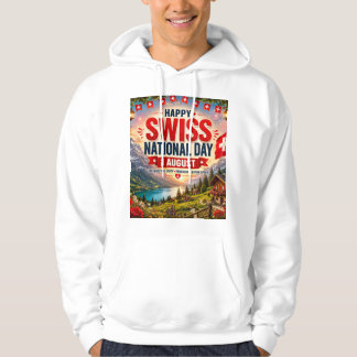 Froher Schweizer Nationalfeiertag Hoodie