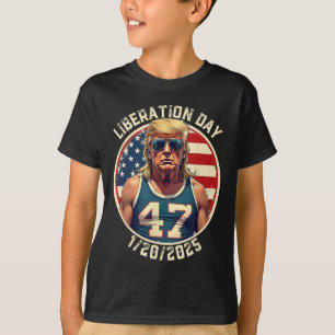 Froher Tag der Befreiung Patriotische Trump Einwei T-Shirt