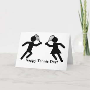 Froher Tennis-Tag Karte