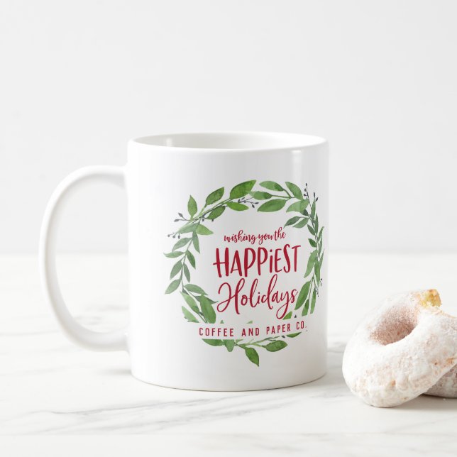 Froher Urlaub Firmenfeiern Kaffeetasse (Mit Donut)