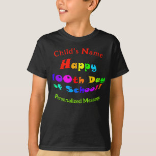 Frohes 100. Schultag Spaß farbenfroher Kid T - Shi T-Shirt