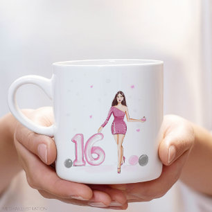 Frohes 16 . Geburtstag, 16. Geburtstag Kaffeetasse