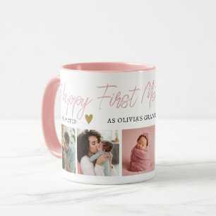 Frohes 1. Muttertag als Oma 5 Foto Pink Tasse