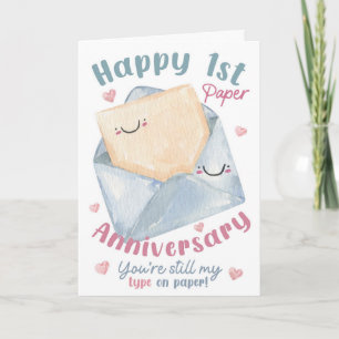 Frohes 1. Papierhochzeit-Jubiläum – Du bist immer  Karte