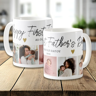 Frohes 1. Vatertag als Daddy 5-Foto-Collage Kaffeetasse