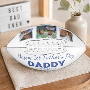 Frohes 1. Vatertag Dad Erinnerungsstück 3 Foto Football