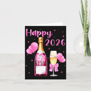 Frohes 2026 Prost auf ein neues Jahr 2026 Champagn Karte