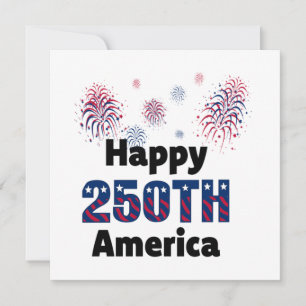 Frohes 250. Amerika Patriotisches 4. Juli Einladung
