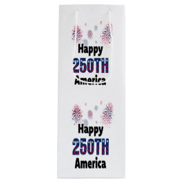 Frohes 250. Amerika Patriotisches 4. Juli Geschenktüte Für Weinflaschen