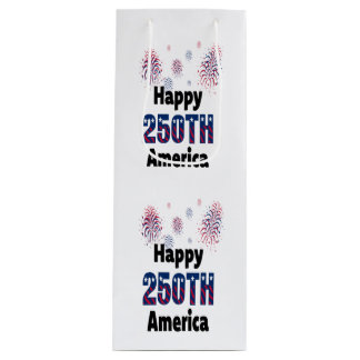 Frohes 250. Amerika Patriotisches 4. Juli Geschenktüte Für Weinflaschen