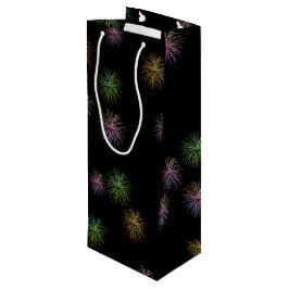 Frohes 25-jähriges Feuerwerk Weinbeutel Geschenktüte Für Weinflaschen