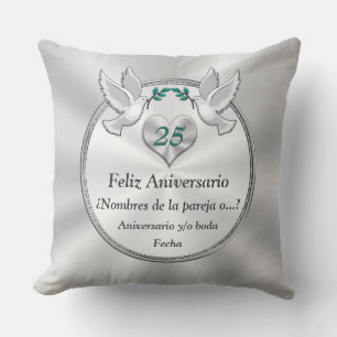 Frohes 25. Jubiläum, Kissen. Hochzeitsgeschenke vo Kissen