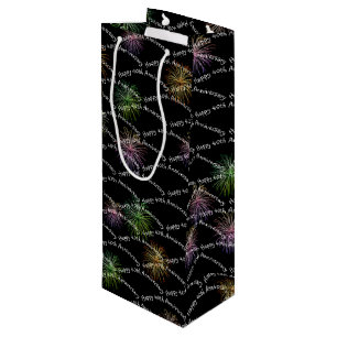 Frohes 40-jähriges Feuerwerk Weinbeutel Geschenktüte Für Weinflaschen