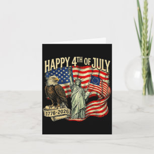 Frohes 4. Juli 1776 2026 Adler patriotischFrohes 4 Karte