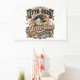 Frohes 4. Juli 2026 USA 250 Jahre Banner