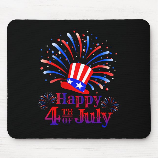 Frohes 4. Juli Amerika feiert Freiheit  Mousepad (Vorne)