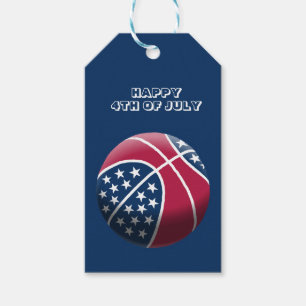 Frohes 4. Juli Basketball Geschenkanhänger