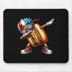 Frohes 4. Juli Dabbing Hot Dog Lustig Usa Jungen K Mousepad