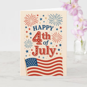 Frohes 4. Juli Feuerwerk Karte
