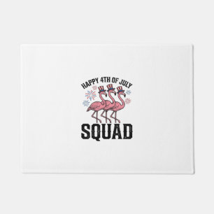 Frohes 4. Juli Flamingo Squad Vector Design_1 Fußmatte